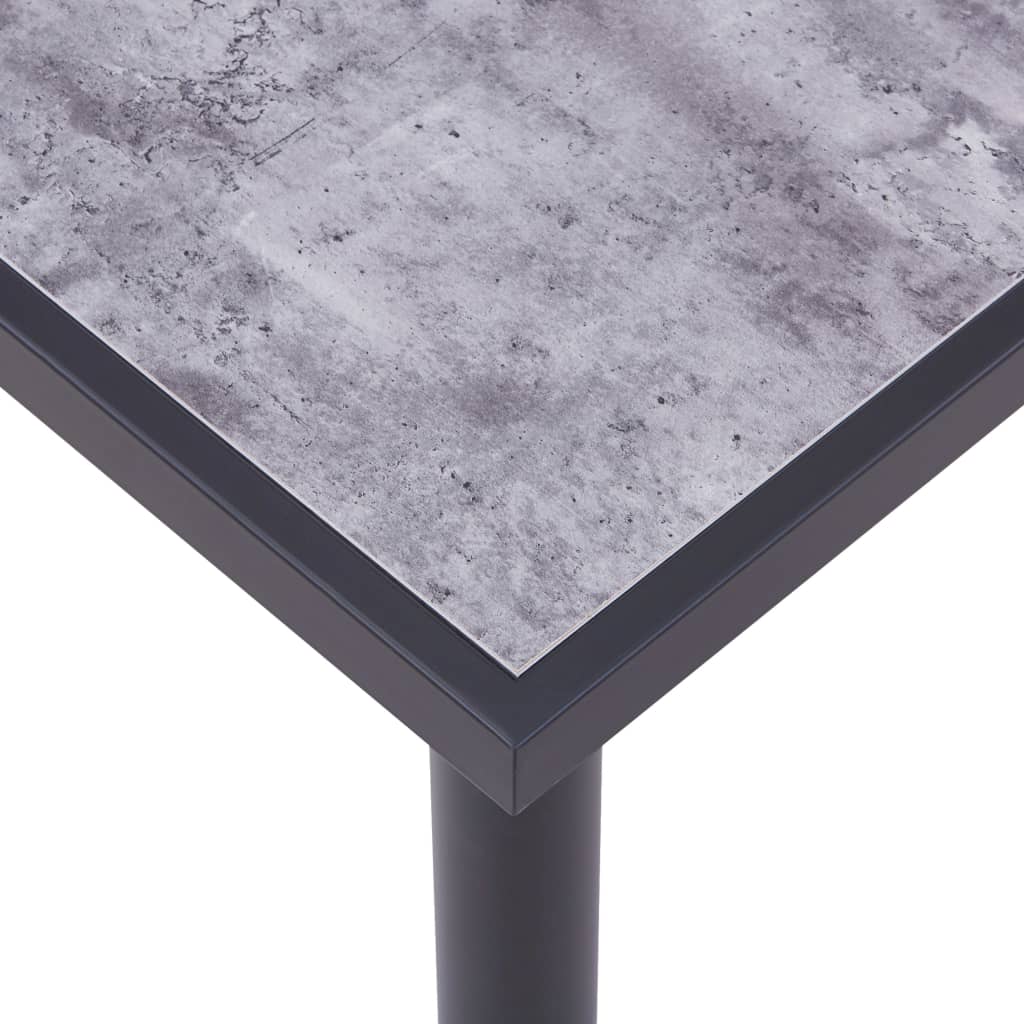 Blagovaonski stol crni i siva boja betona 120 x 60 x 75 MDF