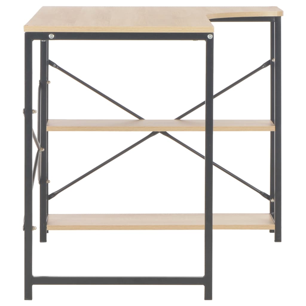 Stol za računalo crni i boja hrasta 120 x 72 x 70 cm