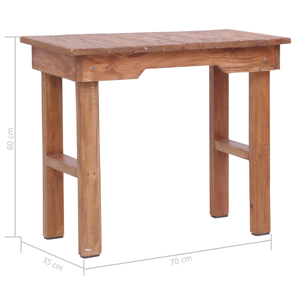 Kutni stolić 70 x 35 x 60 cm od masivnog drva mahagonija