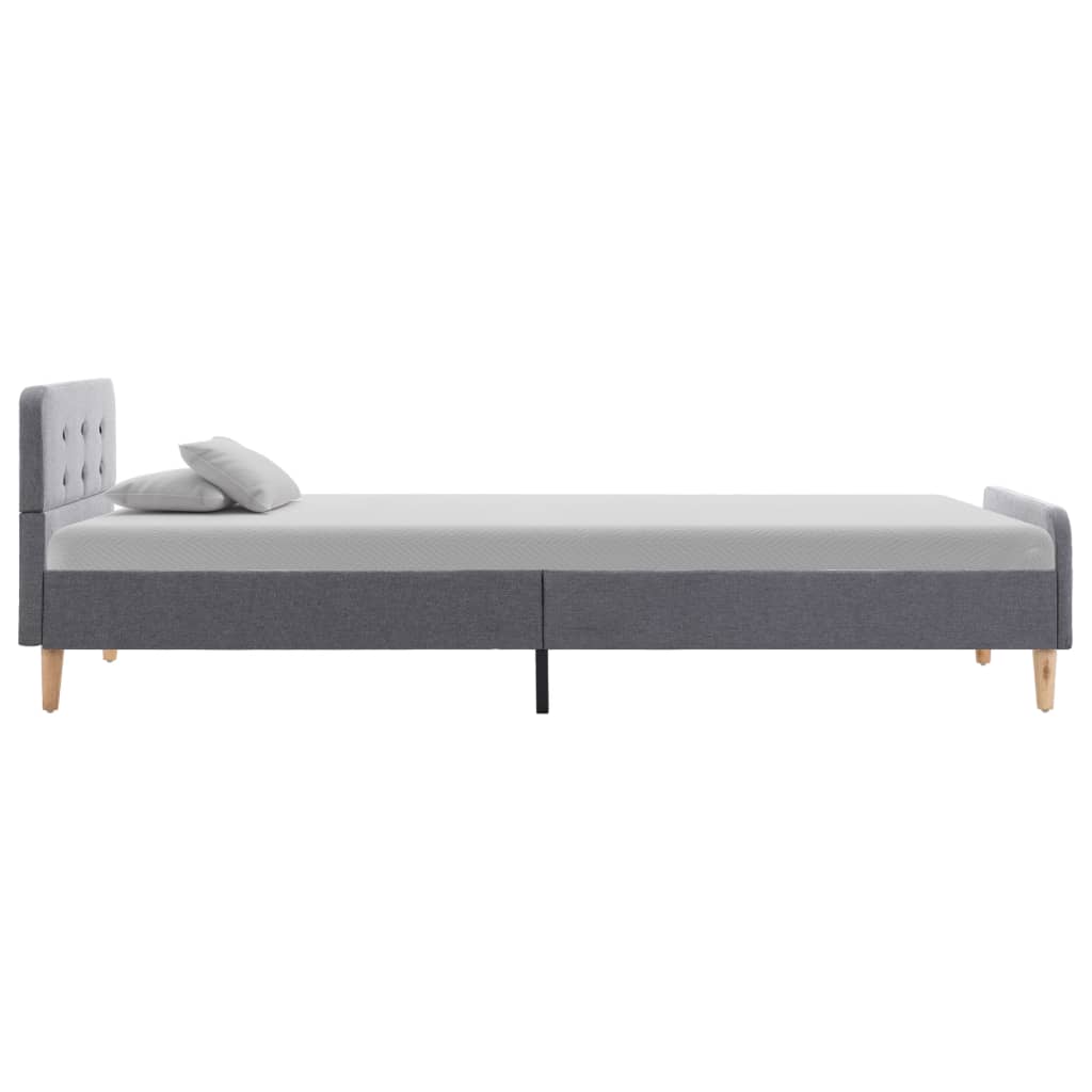 Okvir za krevet od tkanine svjetlosivi 90 x 200 cm