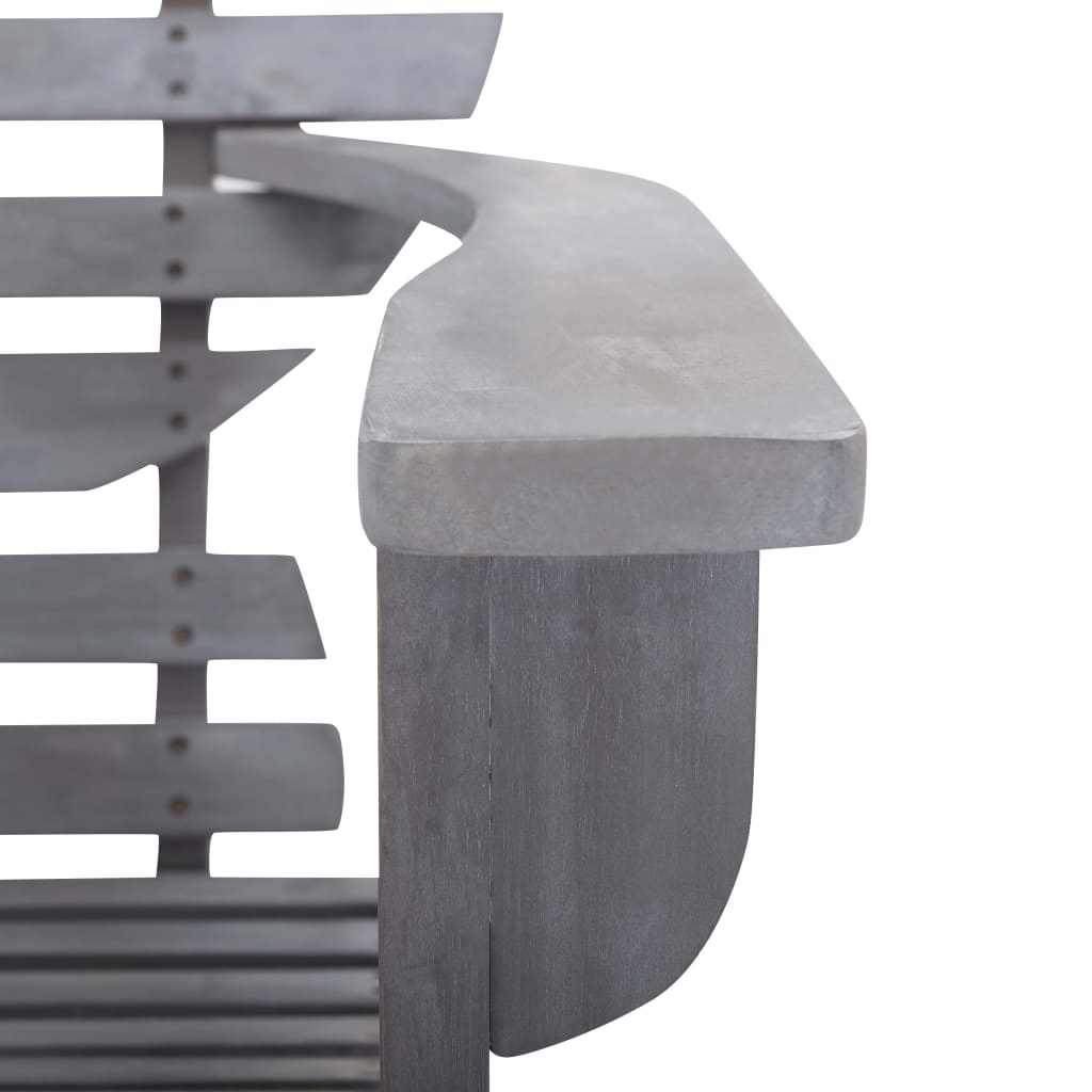 Stolica Adirondack od masivnog bagremovog drva siva