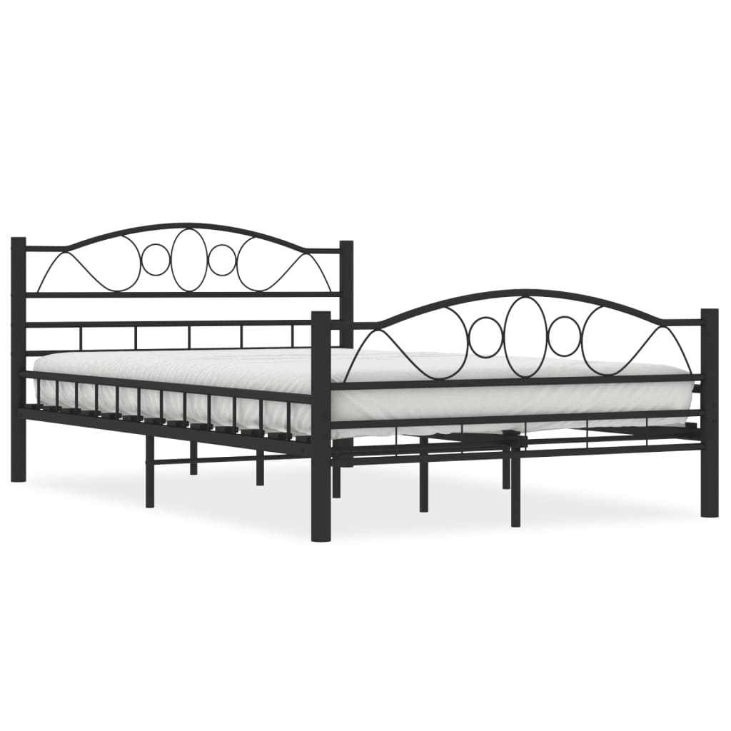 Okvir kreveta crni čelični 120 x 200 cm