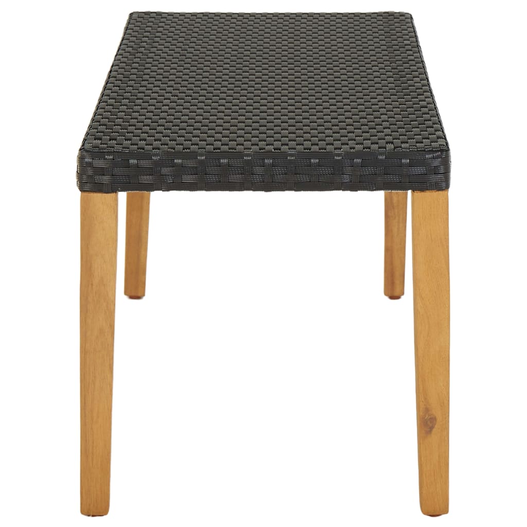 Vrtna klupa od poliratana 80 cm crna