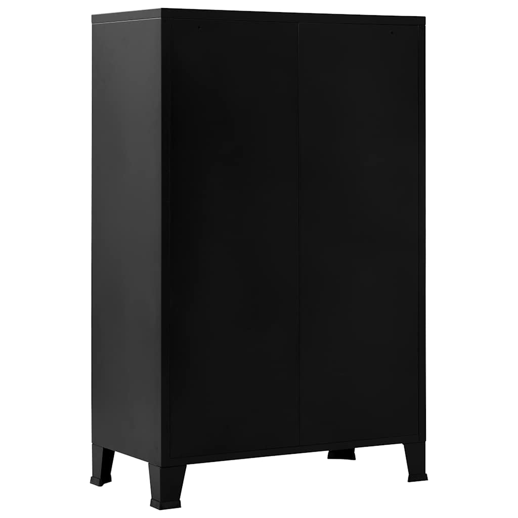 Industrijski sanduk za pohranu crni 75 x 40 x 120 cm čelični