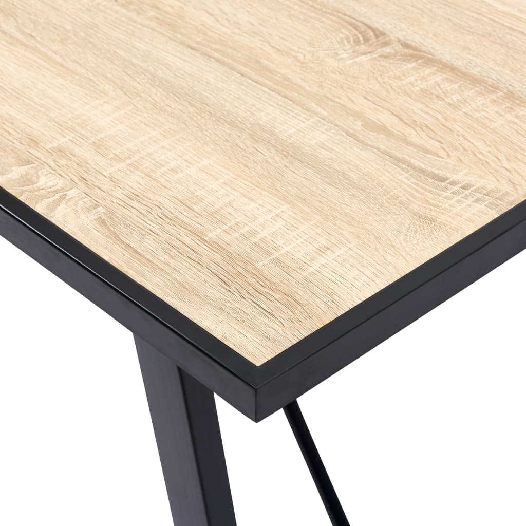 Blagovaonski stol boja hrasta 120 x 60 x 75 cm MDF