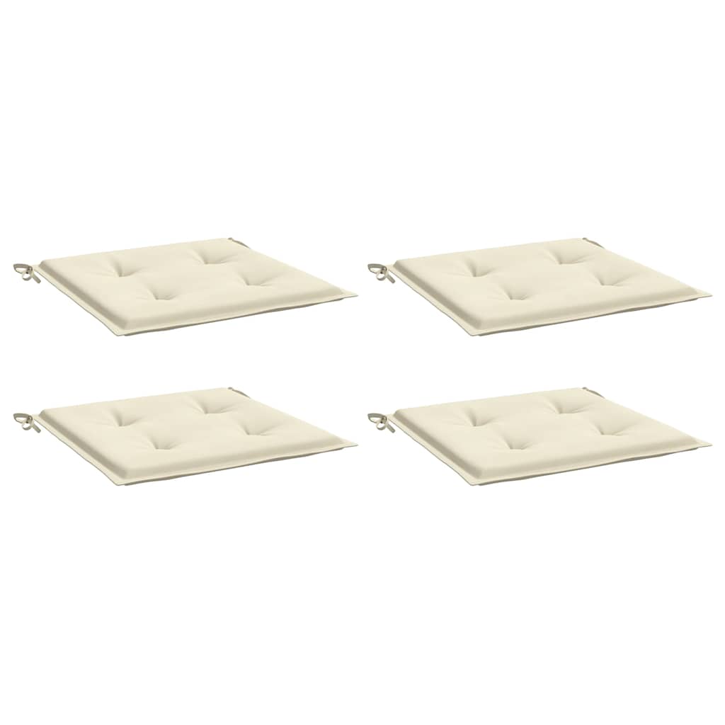 Jastuci za vrtne stolice 4 kom krem 40x40x4 cm od tkanine