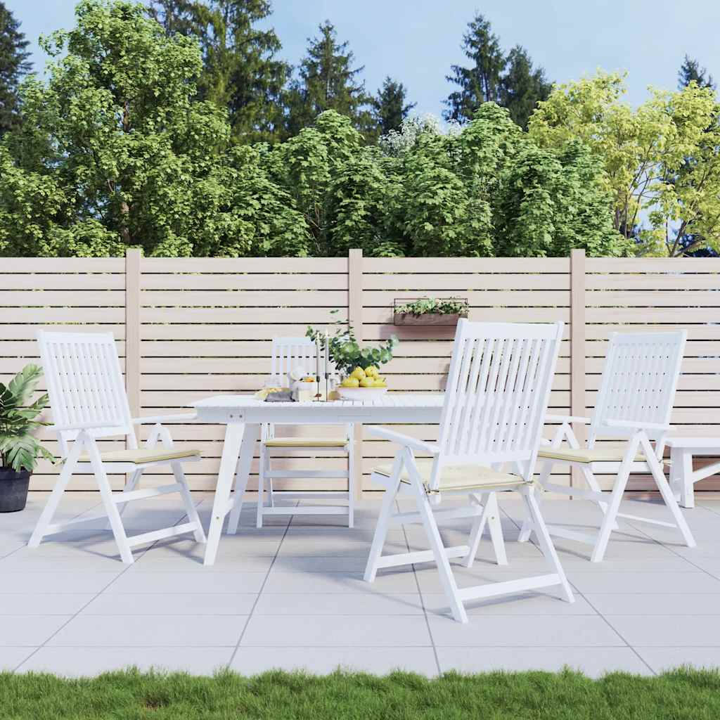 Jastuci za vrtne stolice 4 kom krem 40x40x4 cm od tkanine