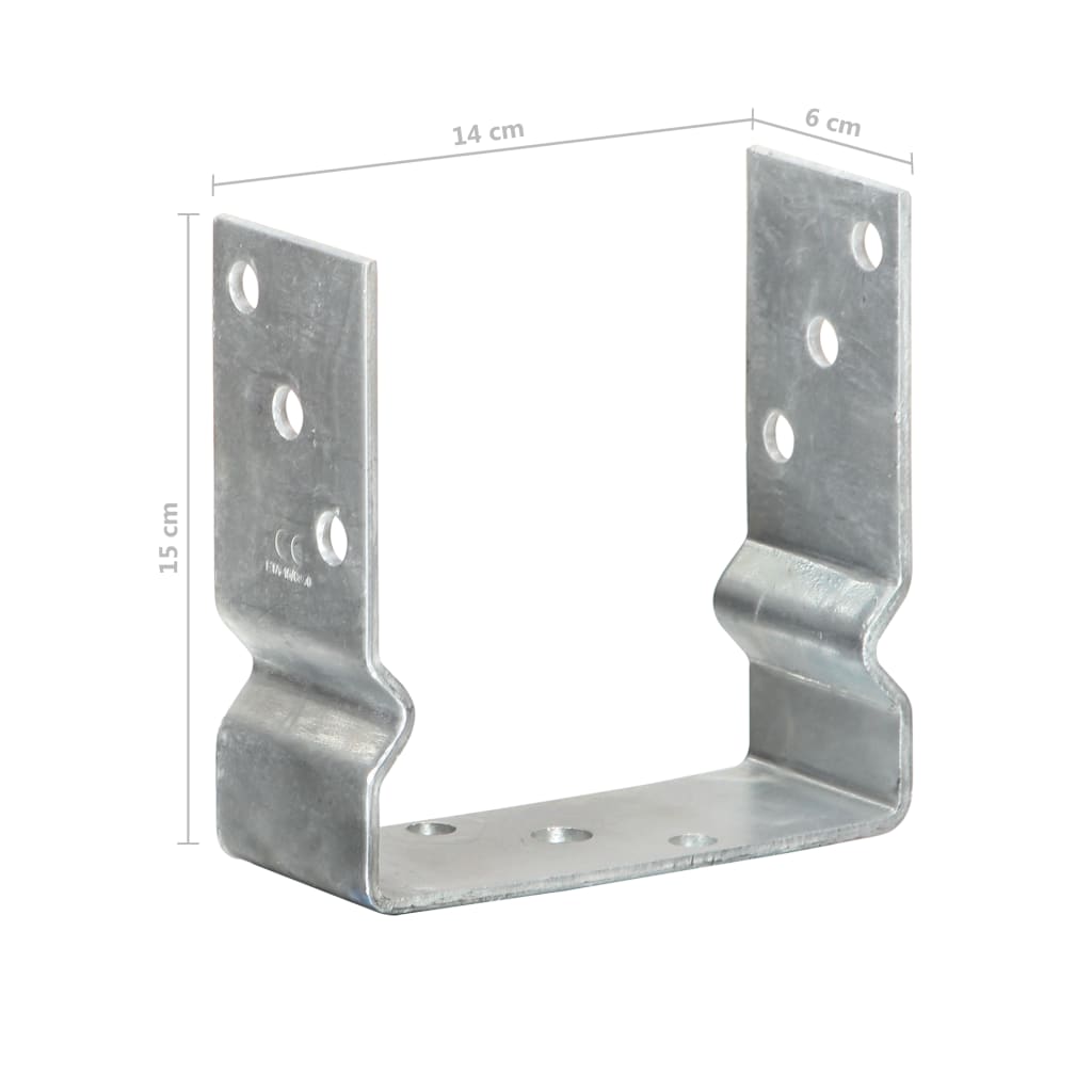 Sidra za ogradu 12 kom srebrne 14x6x15 cm pocinčani čelik