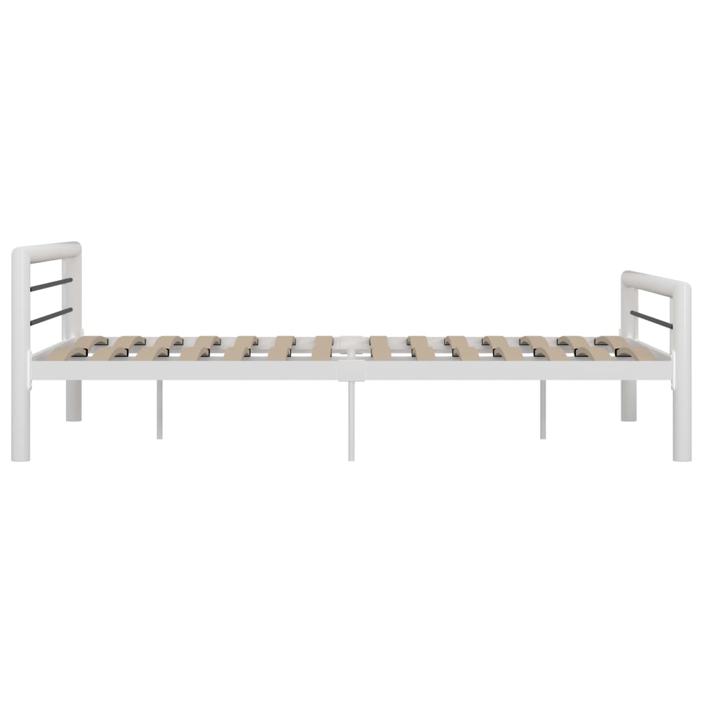 Okvir za krevet bijelo-crni metalni 120 x 200 cm