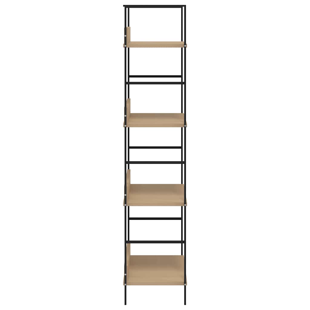 Police za knjige s 4 razine boja hrasta 60x27,6x124,5 cm drvene