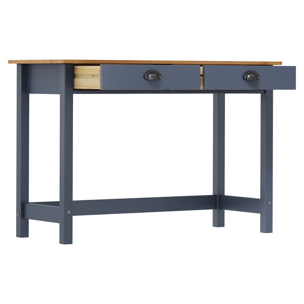 Konzolni stol Hill s 2 ladice sivi 110 x 45 x 74 cm od borovine