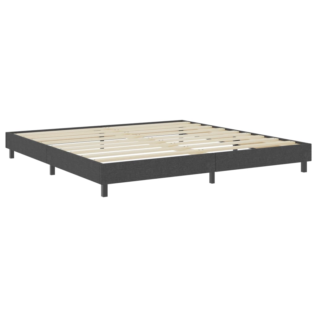 Krevet od tkanine s oprugama tamnosivi 200 x 200 cm