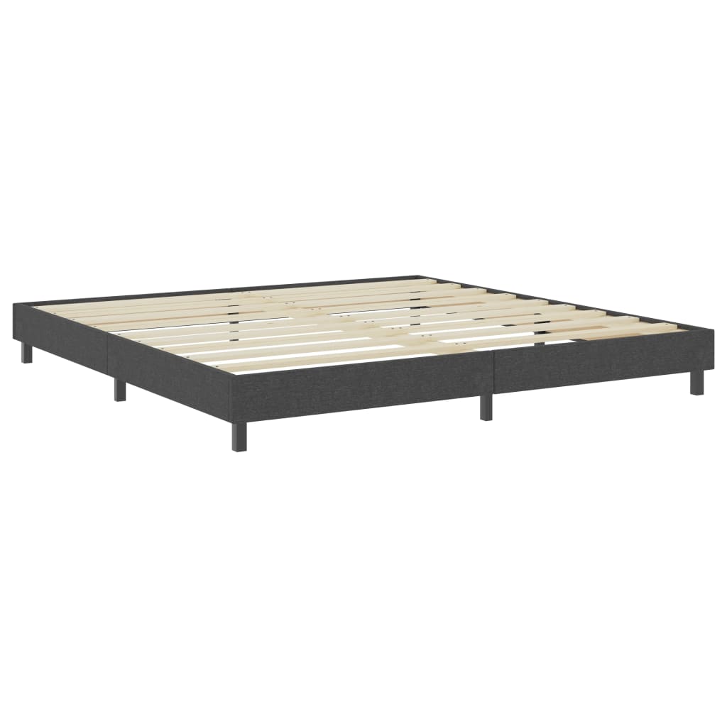 Krevet od tkanine s oprugama tamnosivi 200 x 200 cm