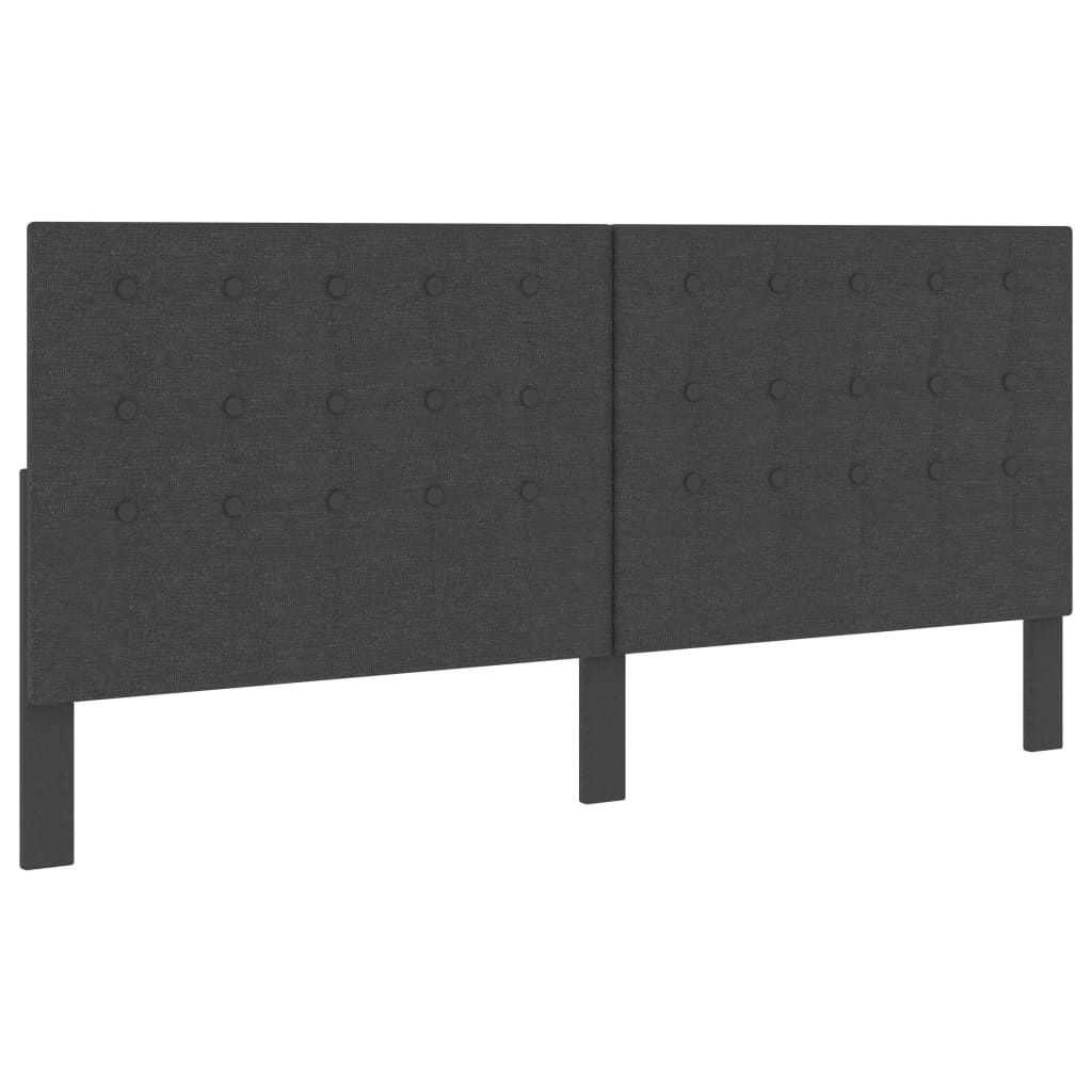 Krevet od tkanine s oprugama tamnosivi 200 x 200 cm