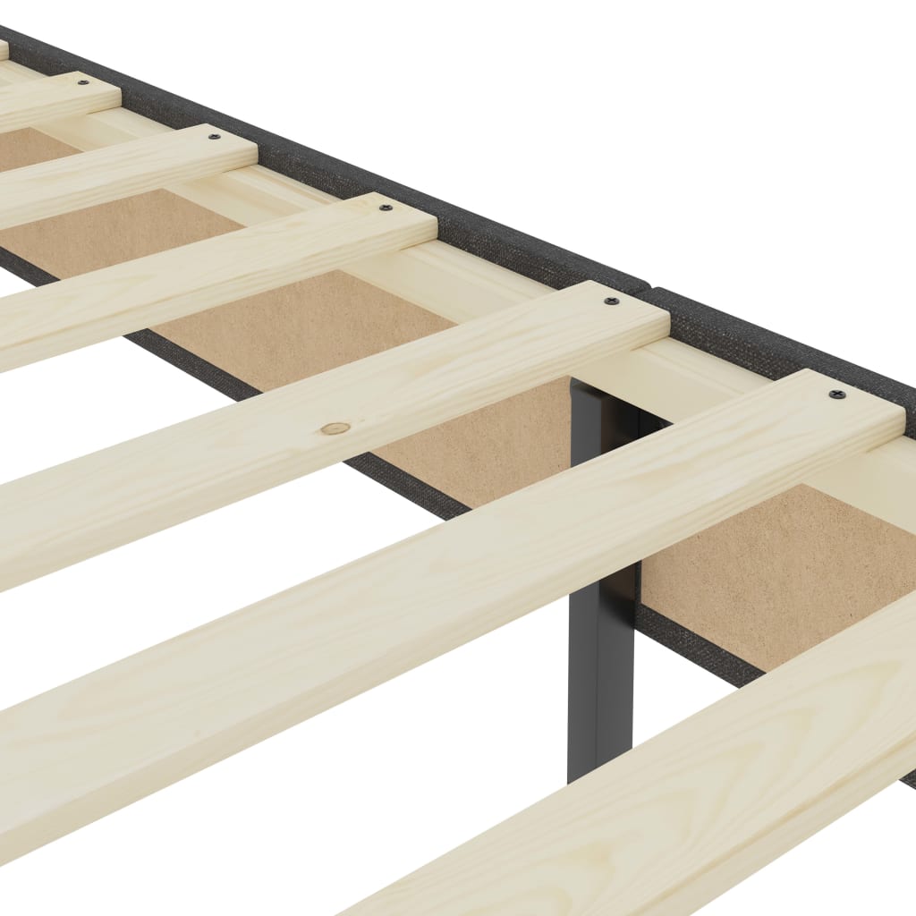 Krevet od tkanine s oprugama tamnosivi 200 x 200 cm