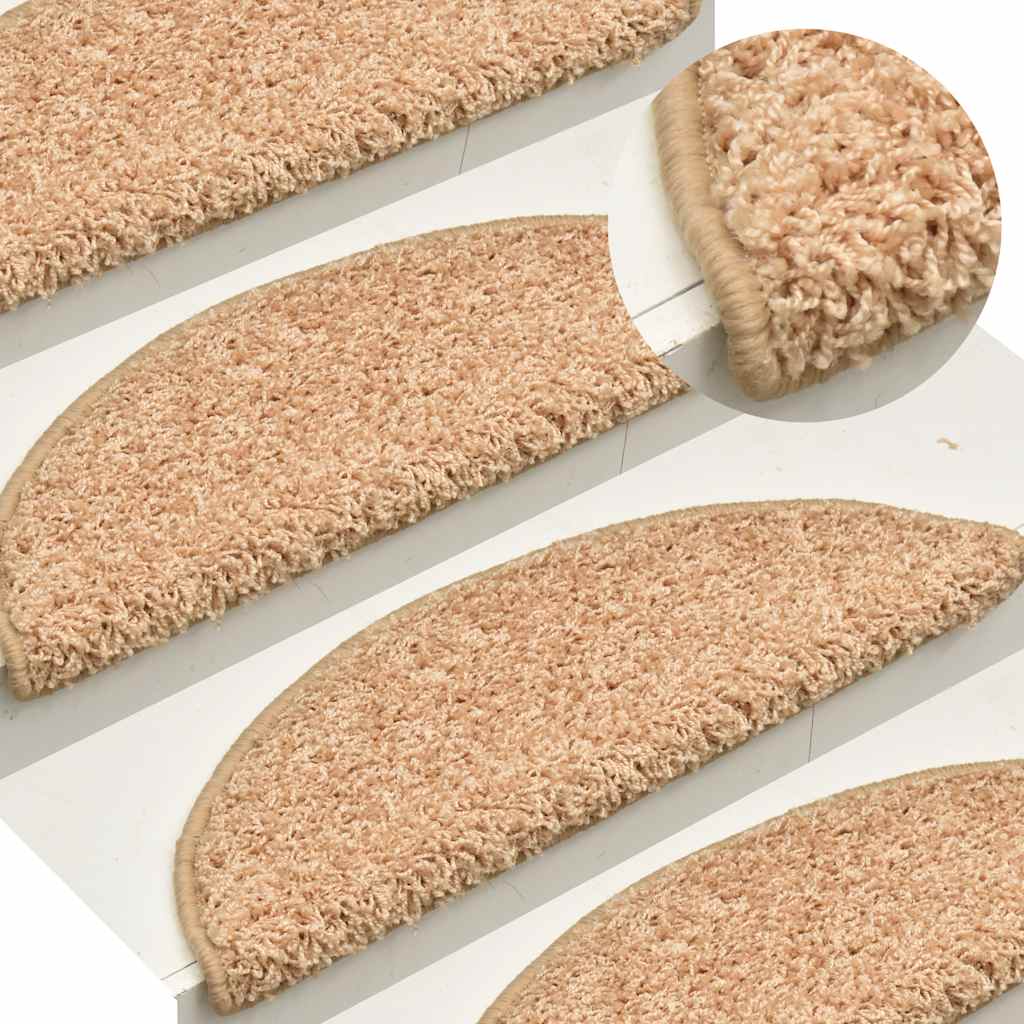 Prostirke za stepenice 15 kom 65x21x4 cm zlatne poluokrugle velike