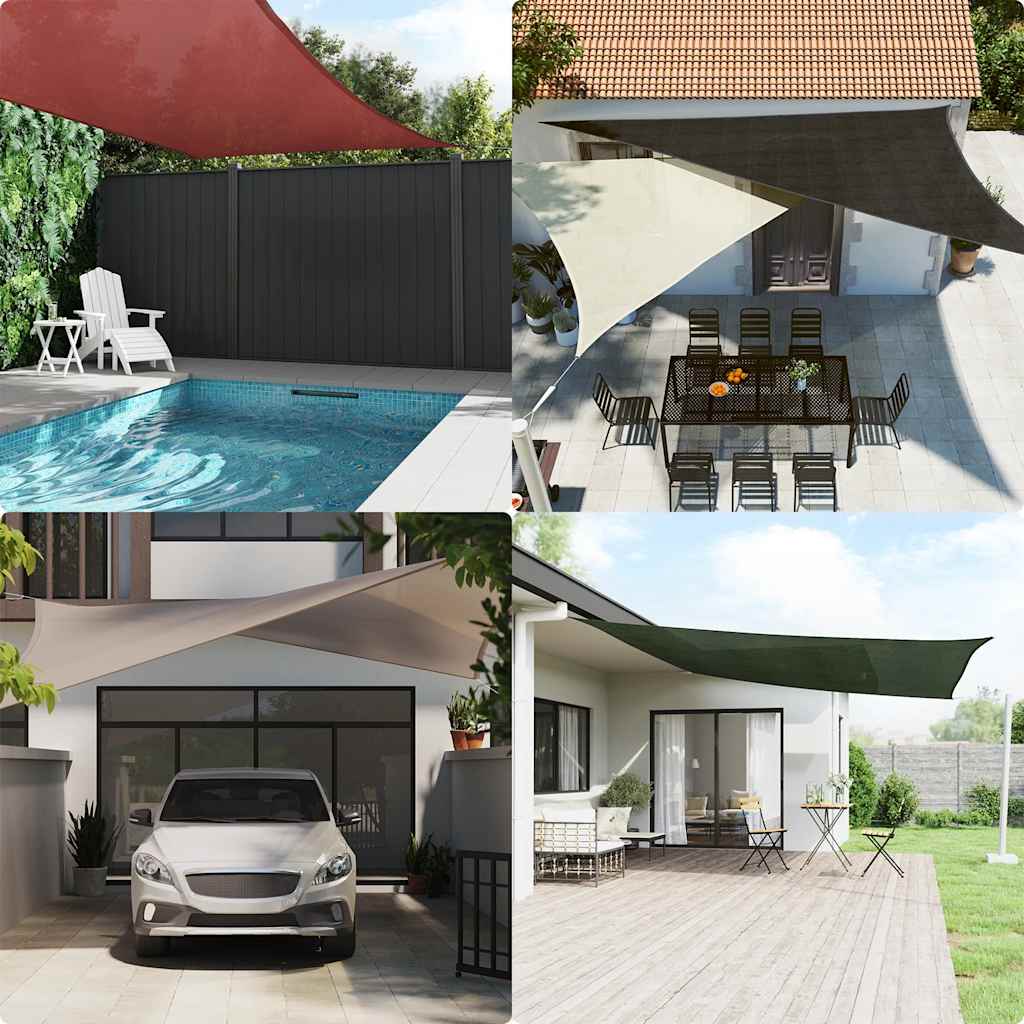Jedro za zaštitu od sunca 160 g/m² smeđe-sivo 4/5 x 4 m HDPE