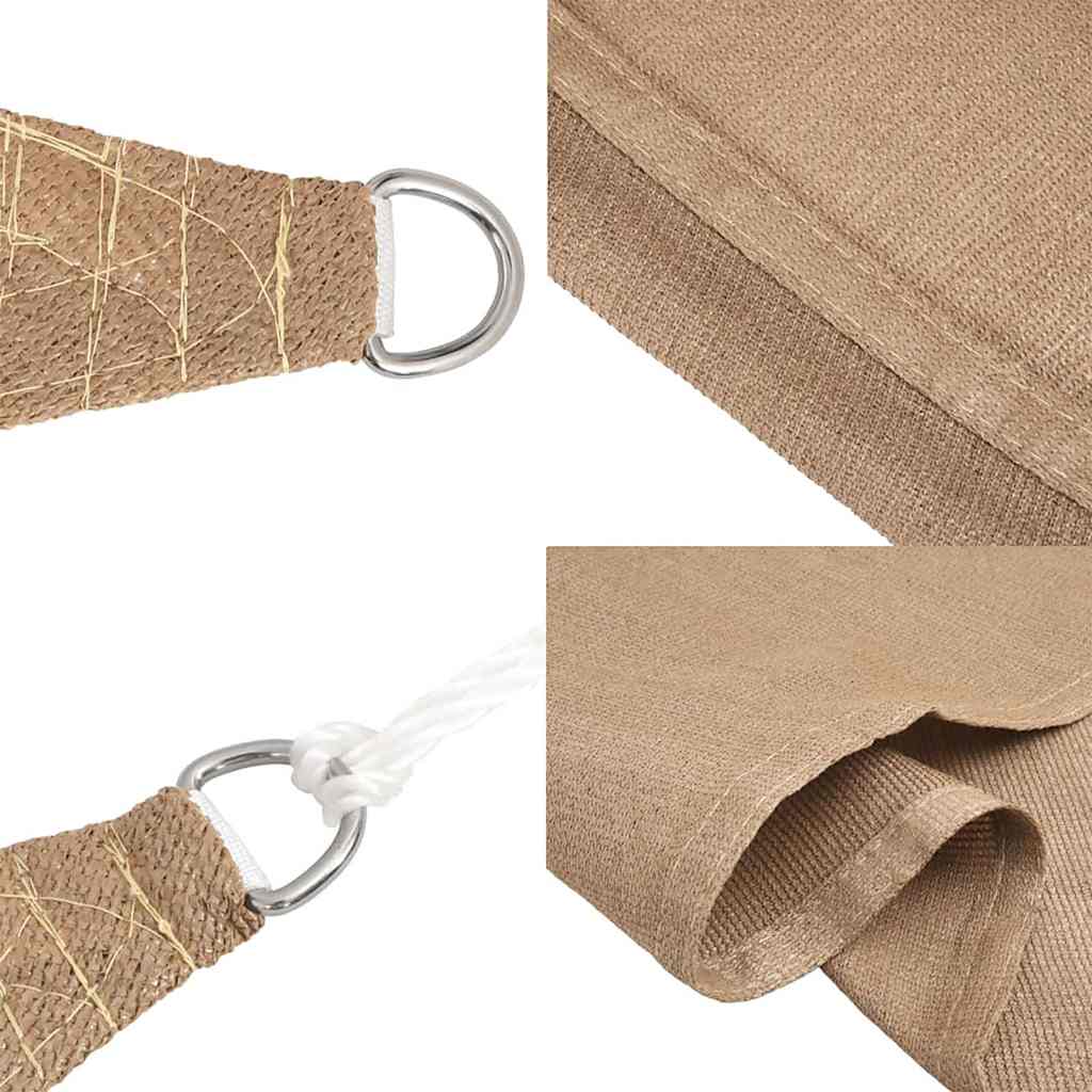 Jedro za zaštitu od sunca 160 g/m² smeđe-sivo 4/5 x 4 m HDPE