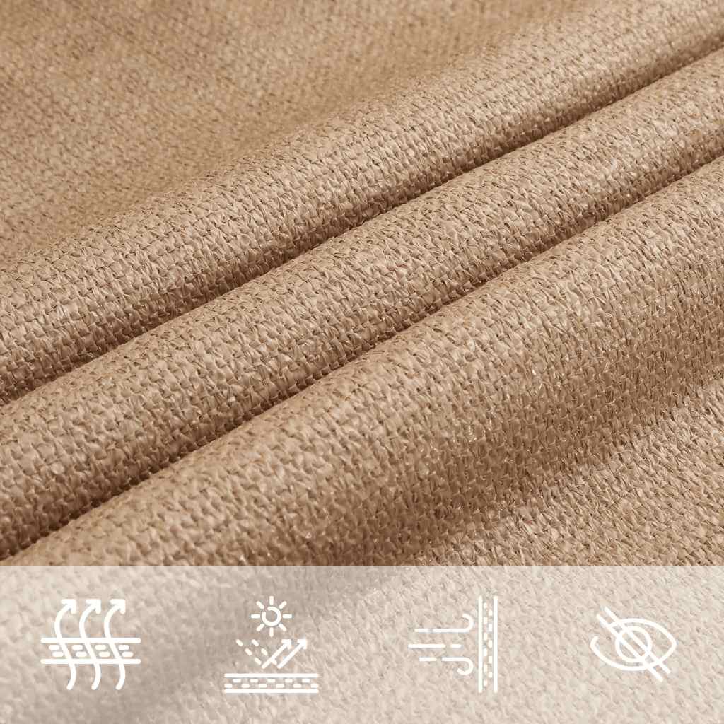 Jedro za zaštitu od sunca 160 g/m² smeđe-sivo 4/5 x 4 m HDPE