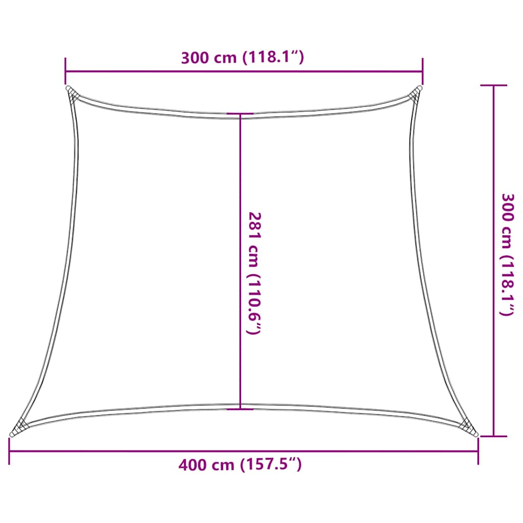 Jedro za zaštitu od sunca 160 g/m² Trapezoidno narančasto 3/4x3 m HDPE