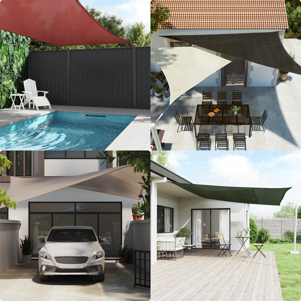 Jedro za zaštitu od sunca 160 g/m² smeđe 3 x 4 m HDPE