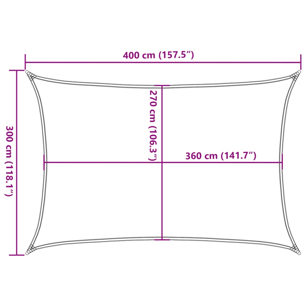 Jedro za zaštitu od sunca 160 g/m² smeđe 3 x 4 m HDPE