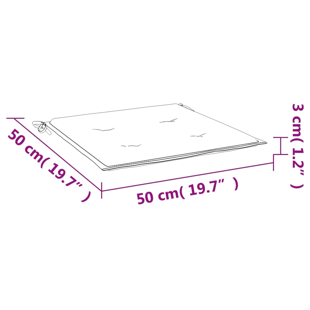 Jastuci za vrtne stolice 4 kom zeleni 50 x 50 x 4 cm od tkanine