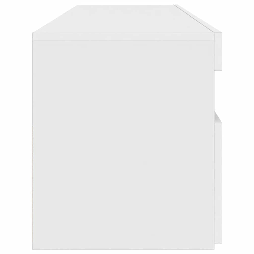 TV ormarić s LED svjetlima visoki sjaj bijeli 90x35x40 cm