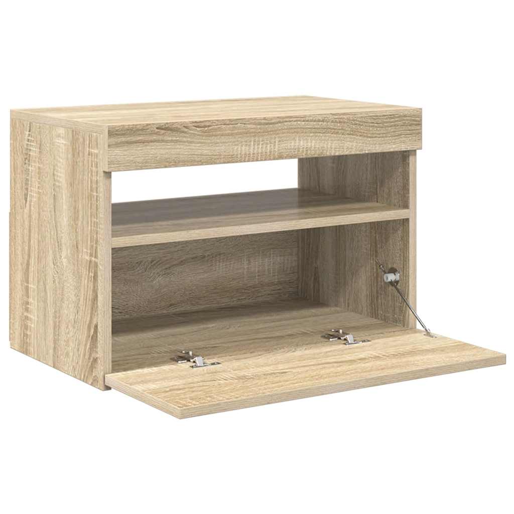 TV ormarić s LED svjetlima boja hrasta sonome 60x35x40 cm