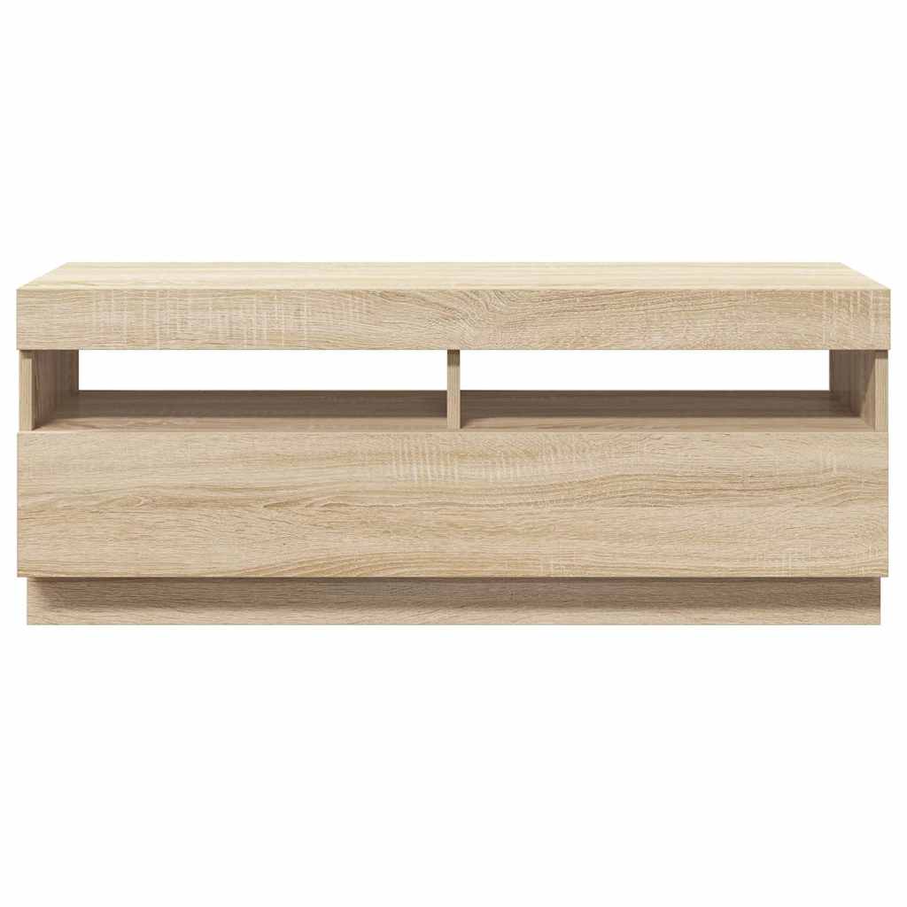 TV ormarić s LED svjetlima boja hrasta sonome 100 x 35 x 40 cm