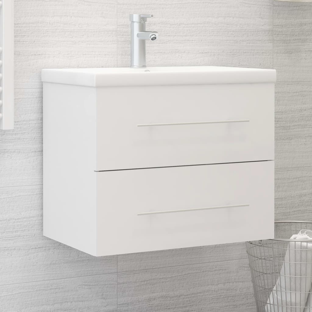 Ormarić za umivaonik bijeli 60 x 38,5 x 48 cm konstruirano drvo