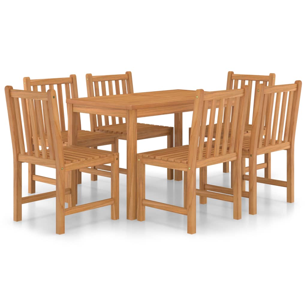 Vrtni blagovaonski set od 7 dijelova 120 x 70 cm masivno tikovino drvo