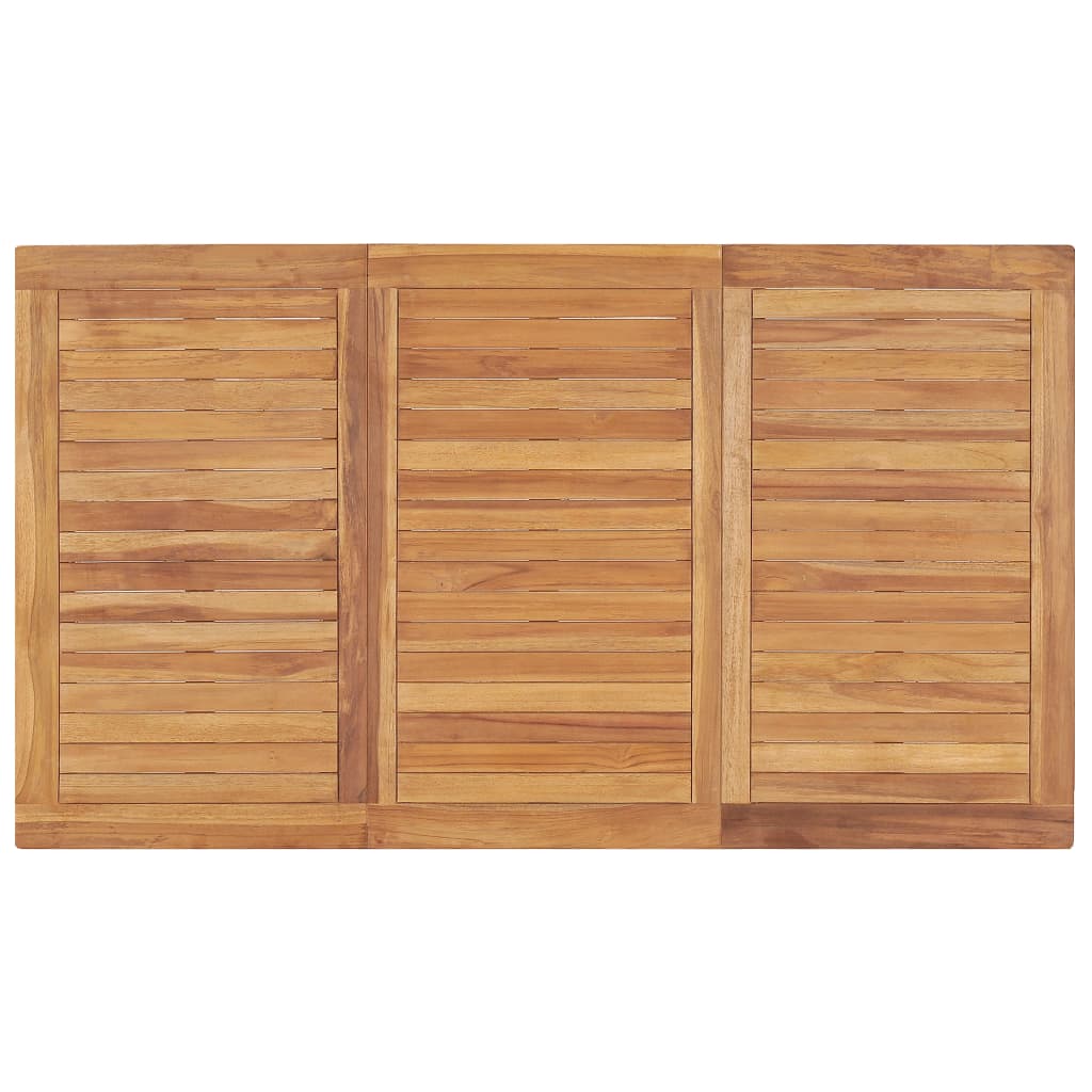 Vrtni blagovaonski set od 5 dijelova 140 x 80 cm masivno tikovino drvo
