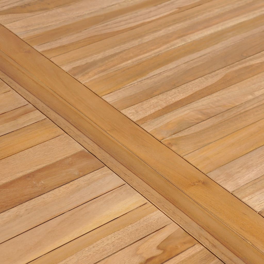 Vrtni blagovaonski set od 5 dijelova 150 x 90 cm masivno tikovino drvo