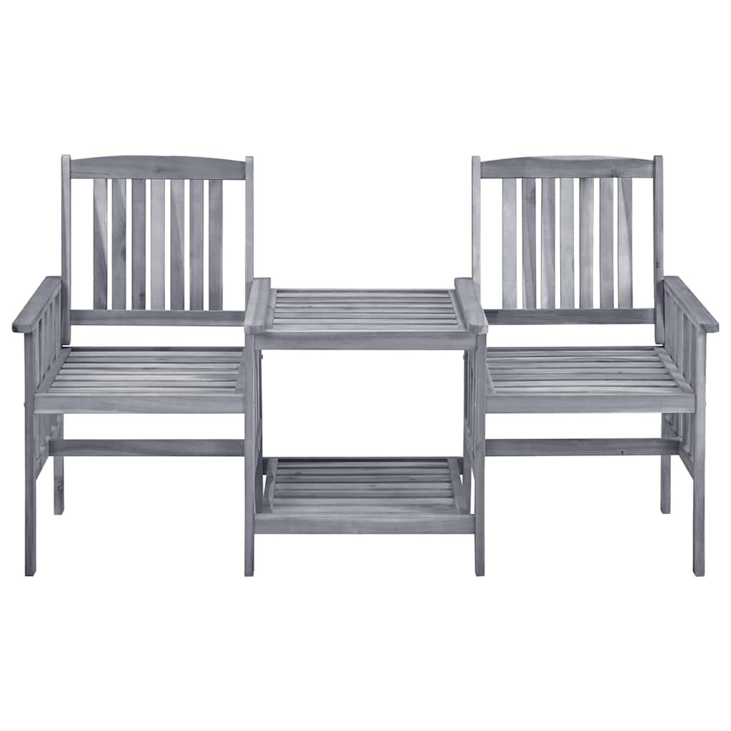 Vrtne stolice s čajnim stolićem i jastucima od bagremovog drva