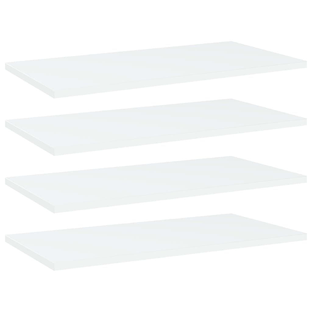 Police za knjige 4 kom bijele 60 x 30 x 1,5 cm od iverice
