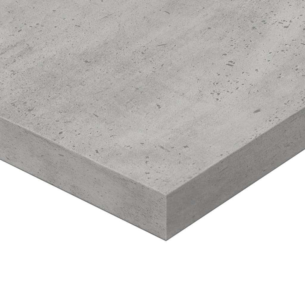 Police za knjige 4 kom siva boja betona 80x20x1,5 cm drvena