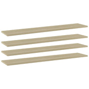 Police za knjige 4 kom boja hrasta sonome 100x20x1,5 cm iverica