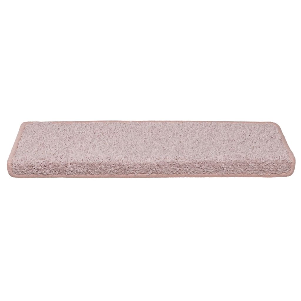 Prostirke za stepenice 15 kom 65x21x4 cm svijetlo ružičaste pravokutne rubove