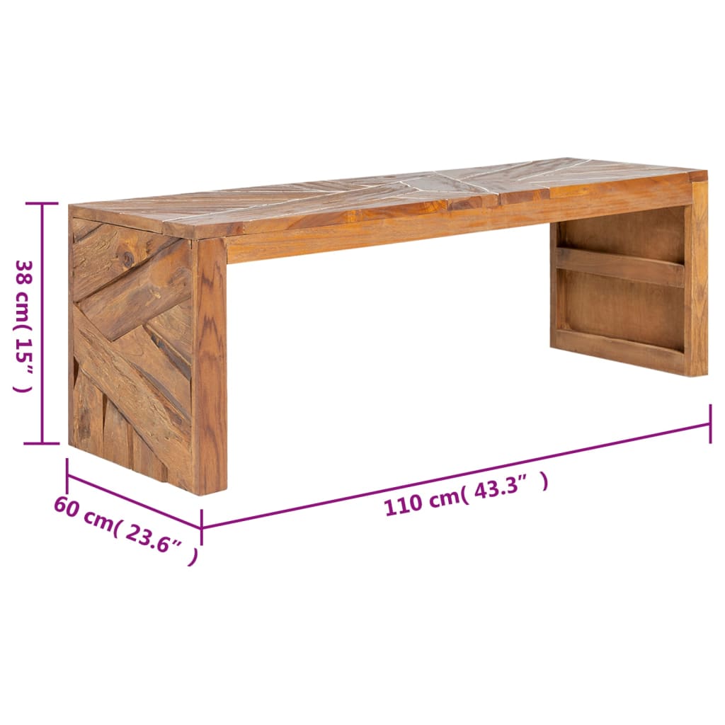 Stalak za TV 110 x 60 x 38 cm od masivne tikovine
