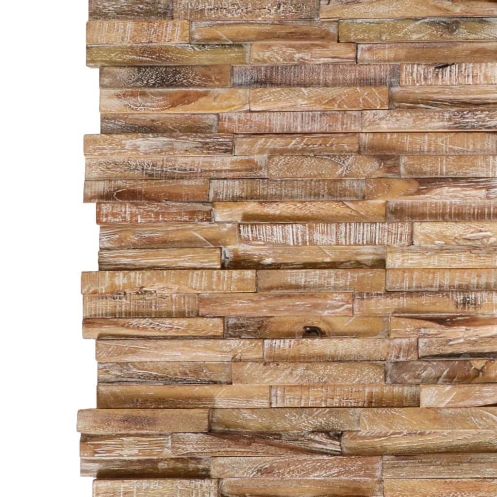 3D ploče za zidne obloge od masivne tikovine 10 kom 1,01 m²