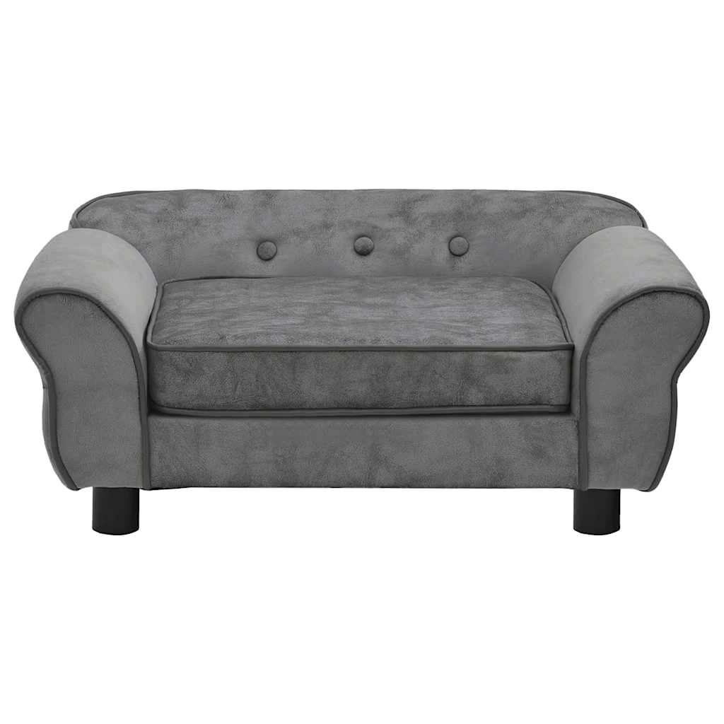 Sofa za pse tamnosiva 72 x 45 x 30 cm plišana