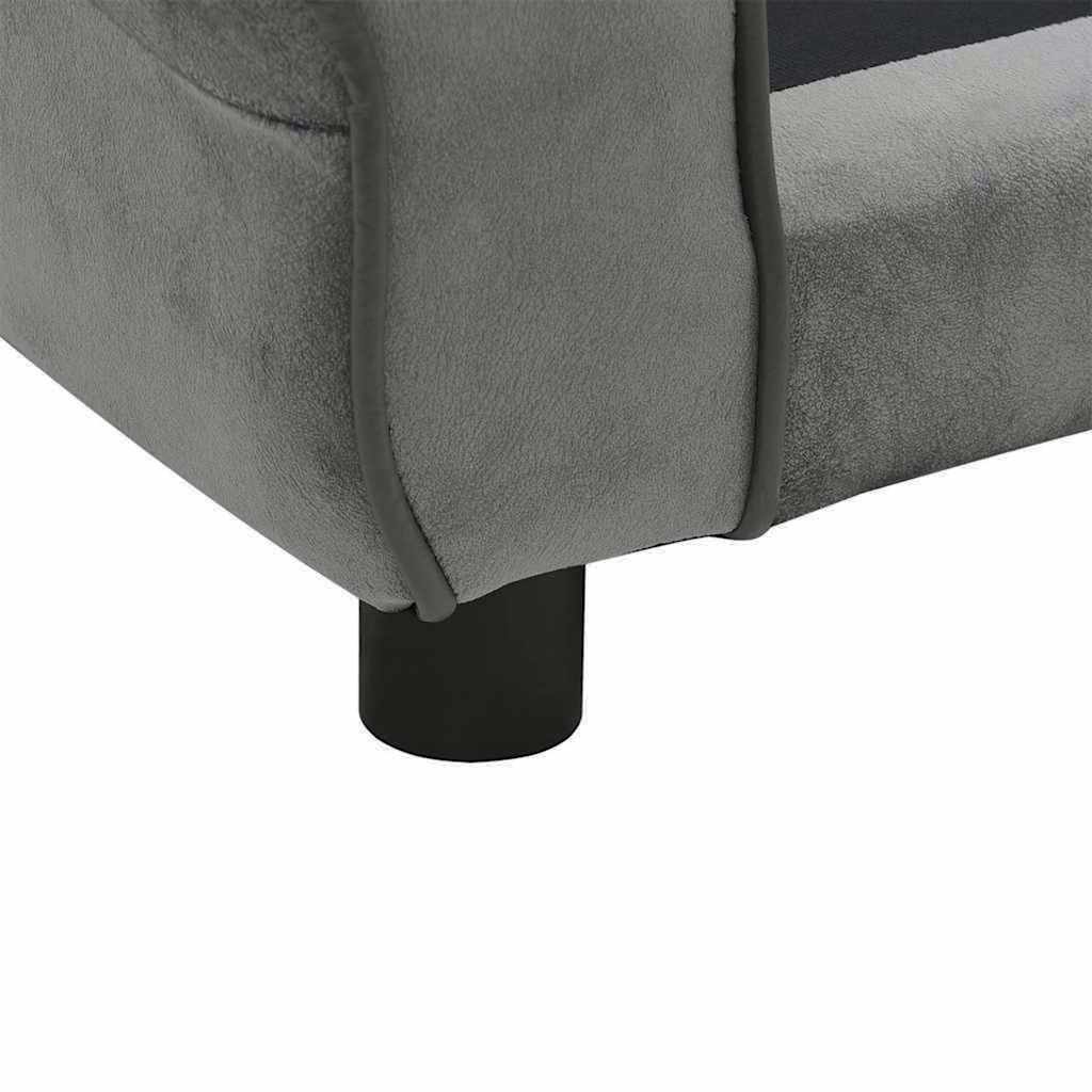 Sofa za pse tamnosiva 72 x 45 x 30 cm plišana
