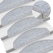 Prostirke za stepenice 10 kom 65x24x4 cm svijetlo sive poluokrugle velike