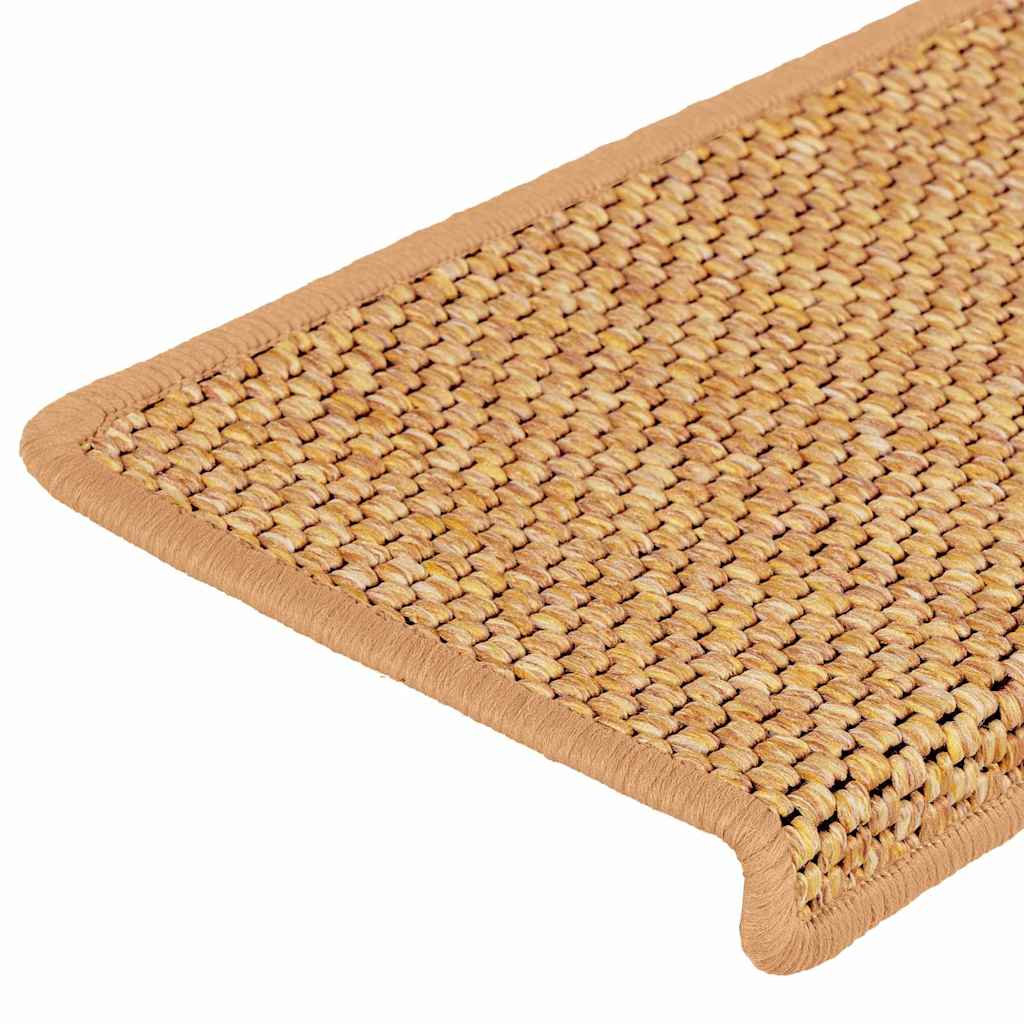 Samoljepljivi otirači za stepenice 15 kom 65x21x4 cm sisal