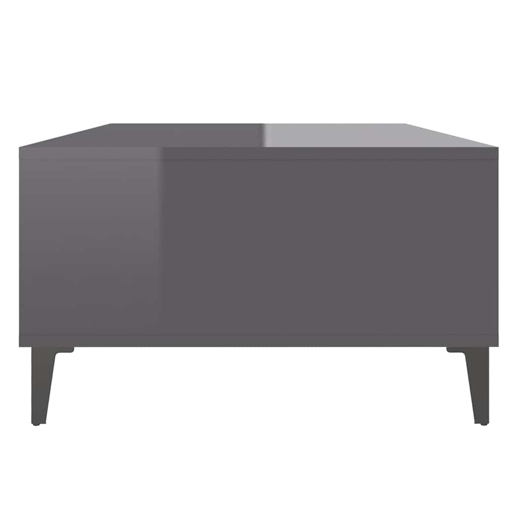 Stolić za kavu sjajni sivi 103,5 x 60 x 35 cm konstruirano drvo