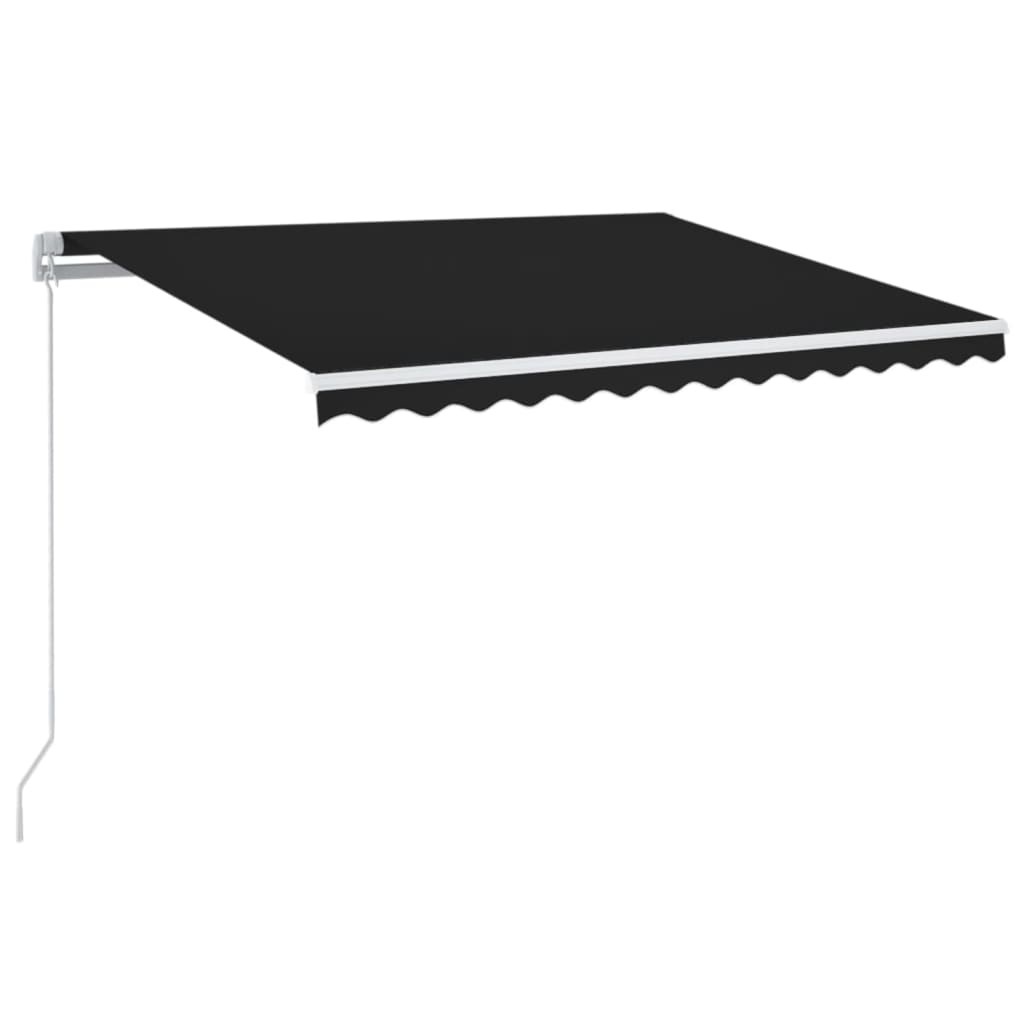 Tenda na ručno uvlačenje s LED svjetlima 350 x 250 cm antracit