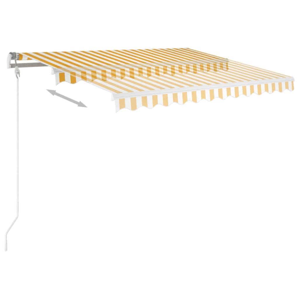 Tenda na automatsko uvlačenje 350 x 250 cm žuto-bijela