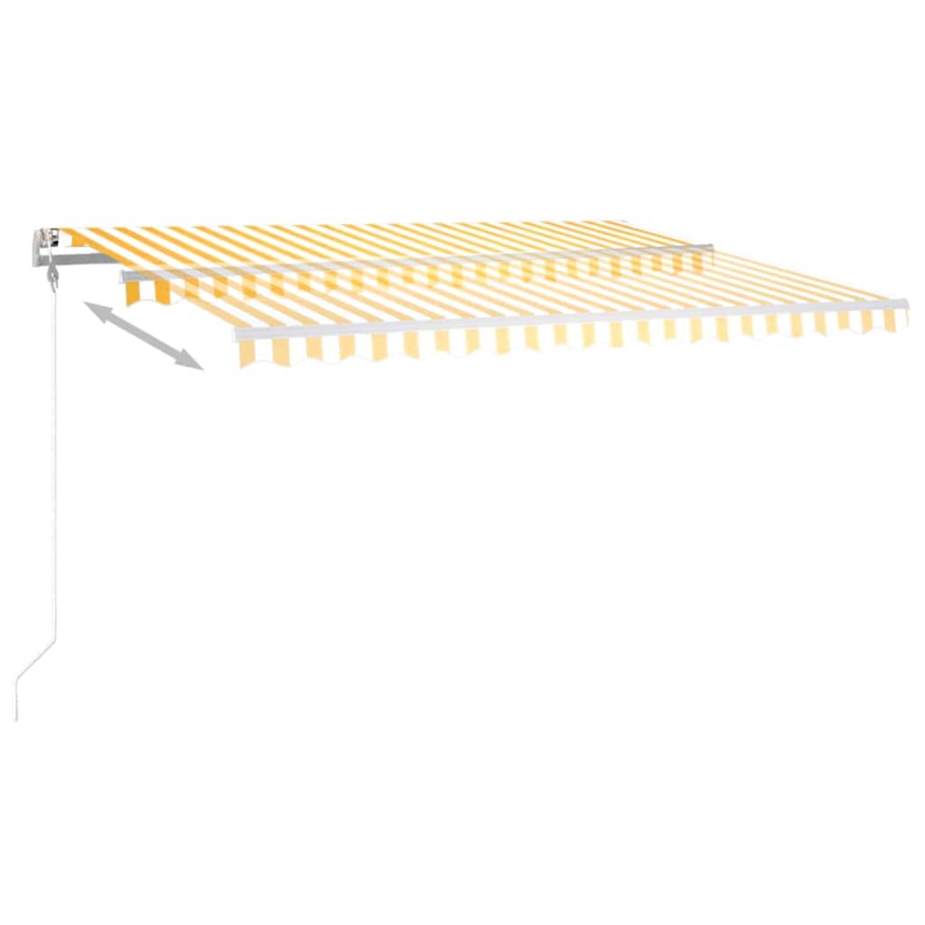 Automatska tenda sa senzorom LED 400x300 cm žuto-bijela