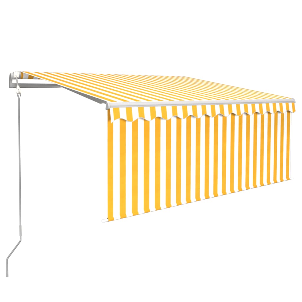 Automatska tenda s roletom i senzorom LED 3 x 2,5 m žuto-bijela